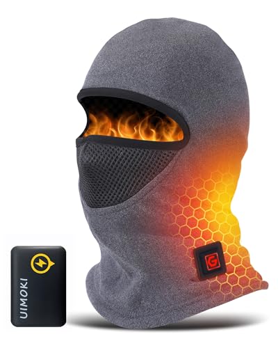 Heated Ski Mask for Men Heating Balaclava Face Mask Rechargeable Electric Hat Cold Weather Warm Face Cover Heating Clothes Clothing Motorcycle Heated Gear Hunting Stuff Women Winter Thermal Beanie
