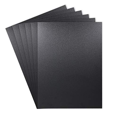 Zuvas Black ABS Plastic Sheet 12' x 16' x 0.06' 6 Pack, Flexible Than Plexiglass Sheet, Moldable Than Acrylic Sheet, DIY Materials for Home Decor, Handcrafts (Matte & Textured Finish)