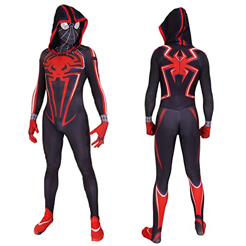 Lahnimm 2023 Super Hero Halloween Cosplay Costume Spandex Jumpsuit Adult Kids (Kids-L, Redblack) …