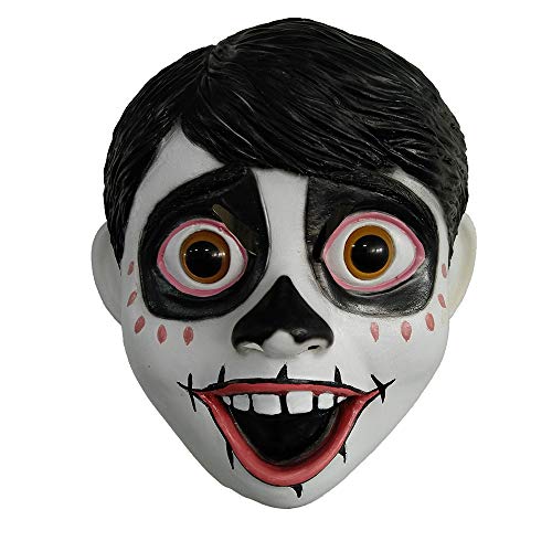 Coco Movie Miguel Latex Mask Cosplay Costume Halloween Party Props White