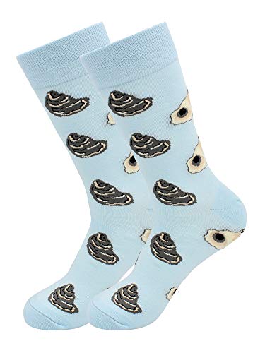 Real Sic Food Service Design Socks - Premium Cotton Wear for Men and Women - Comfortable Business Casual Midcalf Socks (Oyster)