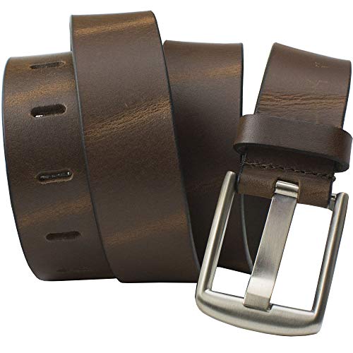 Nickel Smart Brown Wide Pin Belt - 38'