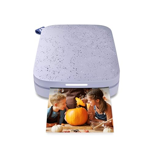 HP Sprocket Portable 2x3' Instant Photo Printer (Lilac) Print Pictures on Zink Sticky-Backed Paper from your iOS & Android Device.