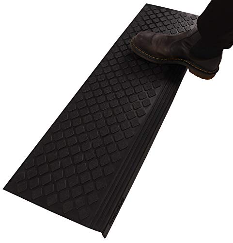 FINEHOUS Rubber Stair Treads Non-Slip Outdoor 35”x10” (5-Pack) – Anti-Slip Step Mat with Nosing