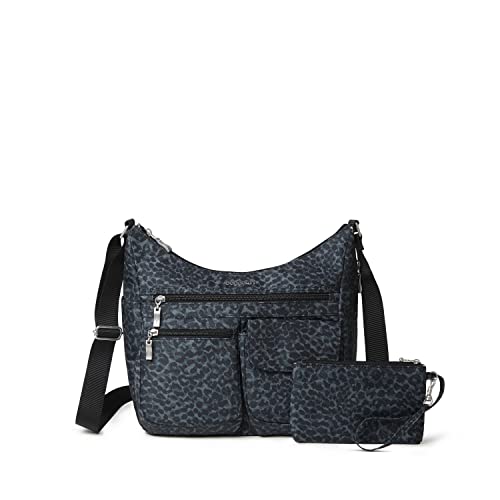Baggallini Everywhere bagg with RFID, Charcoal Cheetah