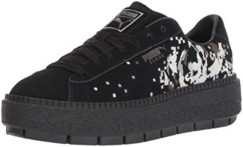 PUMA Suede Platform DigitEmb Black Black 8.5