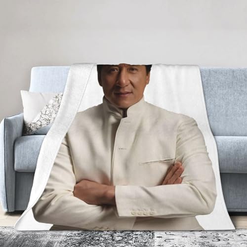 Jackie Chan Blanket Soft Flannel Fleece Throw Blanket Pattern Warm Plush Blankets 50'x40'