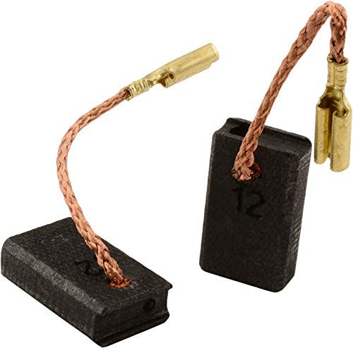 Carbon Brushes for Metabo WEP 14-150 QUICK Powertools - With Automatic Stop, Cable and Connector - Replaces 316034930, 31603551 & 316035510