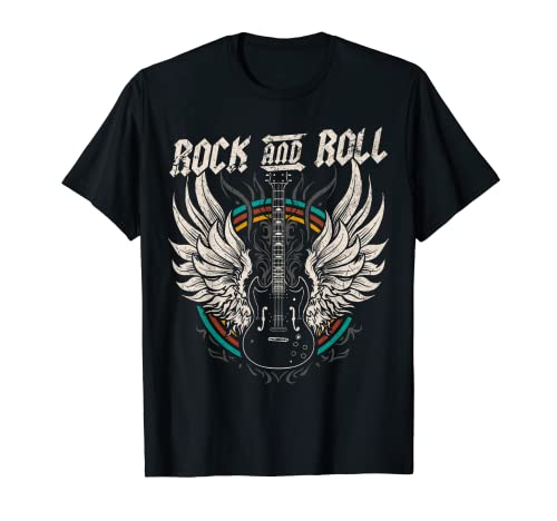 Rock and Roll Guitar Vintage ROCK Music T-Shirt