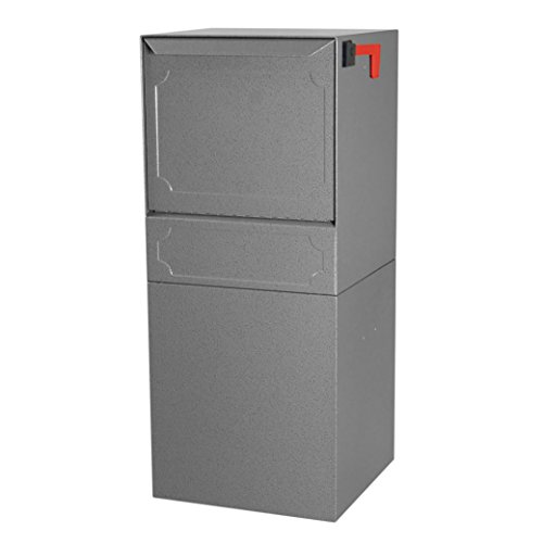 dVault Parcel Protector Vault DVU0050 Locking Post/Column Mount Mailbox (Gray)