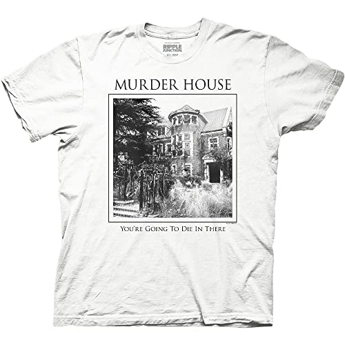 Ripple Junction American Horror Story Men's Short Sleeve T-Shirt AHS Murder House Vintage Black & White Photo L White