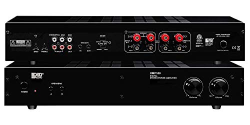 OSD 100W Stereo Amplifier, Dual Source Input, Bass & Treble Control, Auto-On, Class D XMP100