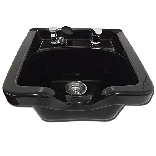 Shampoo Bowl Black ABS Plastic Salon and Spa Hair Sink Beauty Salon Equipment TLC-B11
