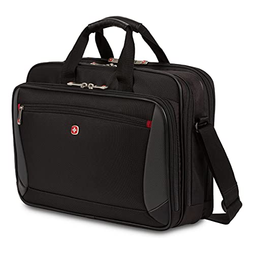 Wenger Mainframe 15.6' Laptop Brief Laptop Bag, Black