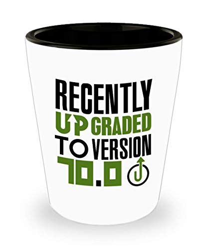 Gamer, Birthday Shot Glass, Funny Gift for Gamer, Birthday - Recently Upgraded To Version 70.0 Computer Games Ceramic Cup Nov