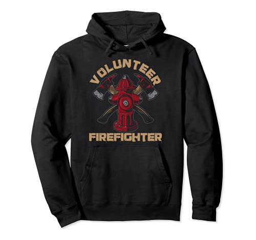 Volunteer Firefighter Fireman Firetruck Fire Department Pullover Hoodie