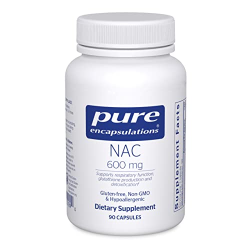 Pure Encapsulations NAC 600 mg - NAC Supplement for Lung Health & Immune Support, Liver Support & Antioxidants* - with Freeform N-Acetyl-L-Cysteine - 90 Capsules
