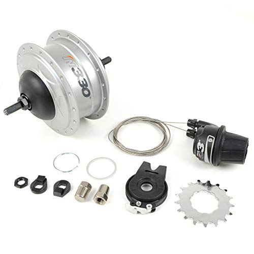 Fallbrook Technologies NuVinci N330 CVP Internal Gear Bicycle Rear Hub Silver 36h Rim Brake // New C3