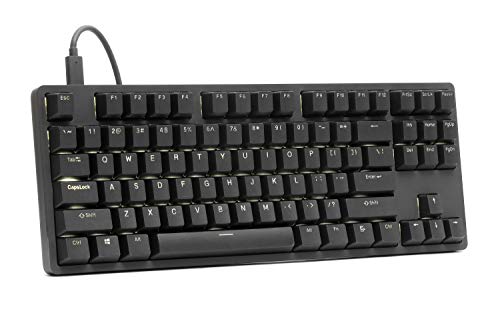 DROP ENTR Mechanical Keyboard — Tenkeyless Anodized Aluminum Case, Doubleshot Shine-Through PBT Keycaps, N-Key Rollover, USB-C, White Backlit LED, Tactile Switches (Black, Halo True)