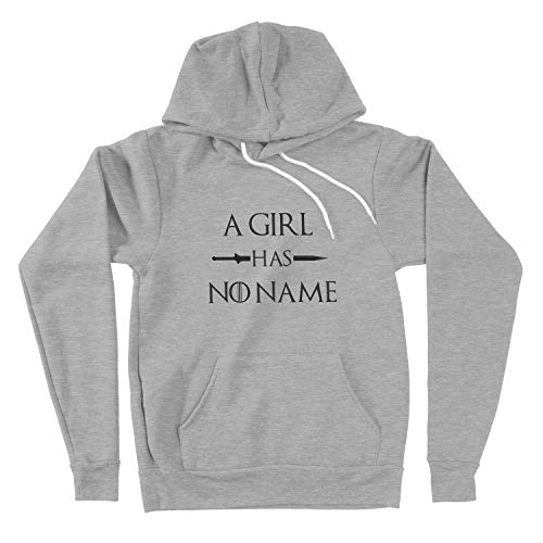 HolyShirtBalls Game of Thrones A Girl Has No Name Arya Stark Needle Sword Jaqen H'ghar Adults Unisex Pullover Hoodie Hooded Sweater (XXX-Large, Light Grey)