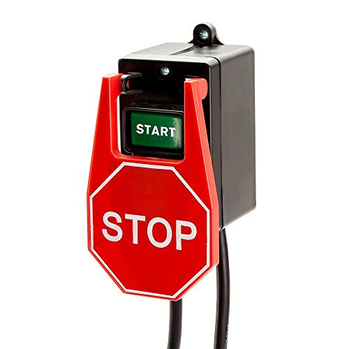 Rockler Safety Power Tool Switch - Heavy-duty 15 Amp Power Switch -'Stop Paddle' to Quickly Shut off Power - Safety Switch for Router Tables or Workbench - Router Table Accessories