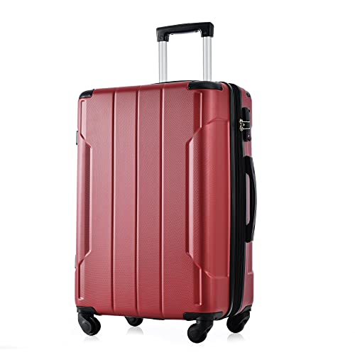 Merax 28 Inch Carry-On Luggage With Spinner Wheels, Built-in TSA, Lightweight Spinner Suitcases 20' 24' 28' (28-inch, Red) …