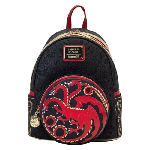 Loungefly House of the Dragon All Over Print House Targaryen Sigil Double Strap Shoulder Bag
