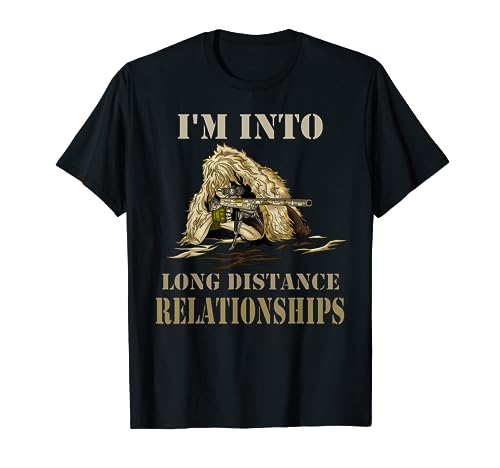 Funny Sniper Camo Long Distance Relationship Gun Lover 2A T-Shirt