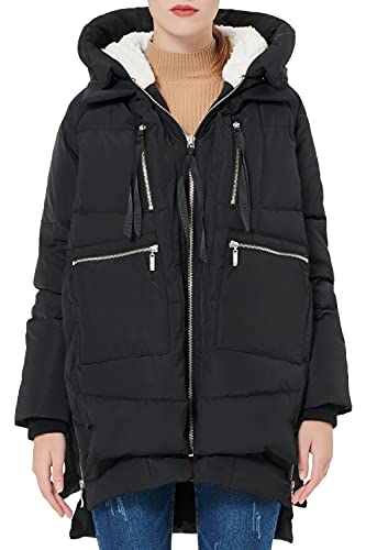 Orolay Women's Thickened Down Jacket Black L