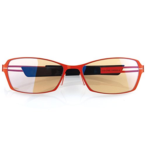 Arozzi - Visione VX500 Blue Light Blocking Computer and Gaming Glasses - Anti-Glare, UV Protection - Orange