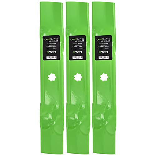 8TEN LawnRAZOR Mower Blade Set for John Deere LA140 LA145 LA155 LA165 D140 D150 D160 48 Inch Cut Deck GY20852 (High-Lift)