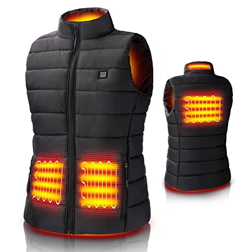 Abuytwo Heated Vest, Electric Heating Jacket Warm Fleece Polar for Men Women Waterproof Waistcoat For Spring Winter Outerwear Outdoor Sport Camping Hiking Fishing Motorcycle (Battery Not Included)