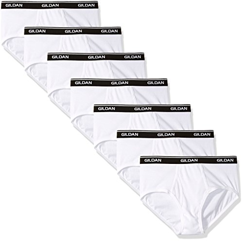 Gildan Platinum Men's Briefs, White, Large, 7-Pack