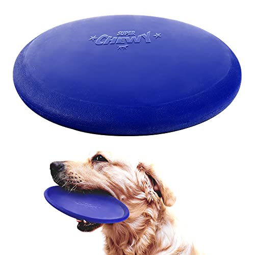 SuperChewy Tough Flying Disc Toy Strong Natural Rubber | Great Dog Fetch Toy | Rubber Disc Toy for Dogs | Ultra Durable Chew Toy for Aggressive Chewers