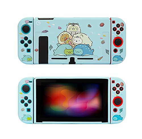 MUDEVIL Protective Case for Nintendo Switch - Sumikko Gurashi in Sea - Soft Anti-Scratch Shockproof Slim Cover Case for Nitendo Switch and Joy-Con
