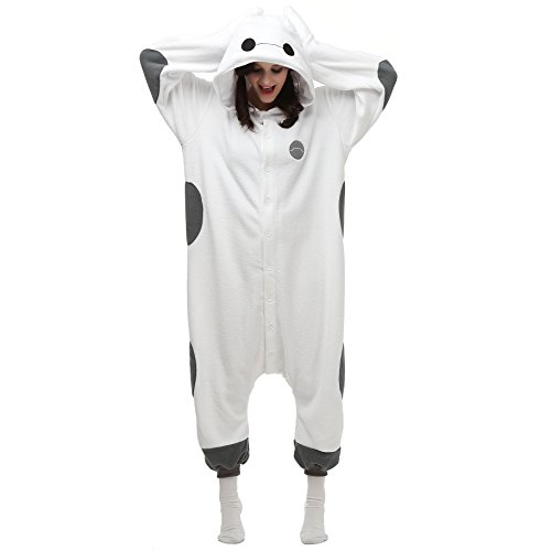 VU ROUL Unisex Adults Costumes Baymax Onesie Medium White