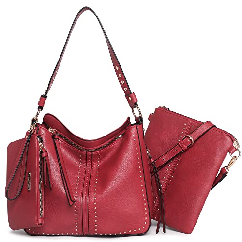 Montana West Tote Bag for Women Hobo Purses Leather Handbags Satchel Bags Red MWC-1001S-3RD