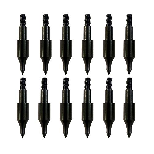 100 Grain Archery Field Points Practice Field Tips, Archery Target Practice Hunting Arrow Tip for Recurve, Compound Bow Crossbow, Screw-in 100 Grain (12pcs)