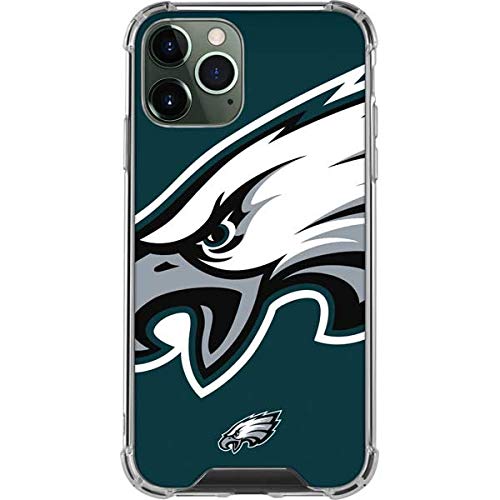 Skinit Clear Phone Case Compatible with iPhone 11 Pro Max - Officially Licensed NFL Philadelphia Eagles Large Logo Design