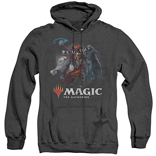 Trevco Magic The Gathering Planeswalkers Unisex Adult Pull-over Heather Hoodie, Small