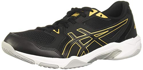 ASICS Men's Gel-Rocket 10 Indoor Court Shoes, 11, Black/Pure Gold