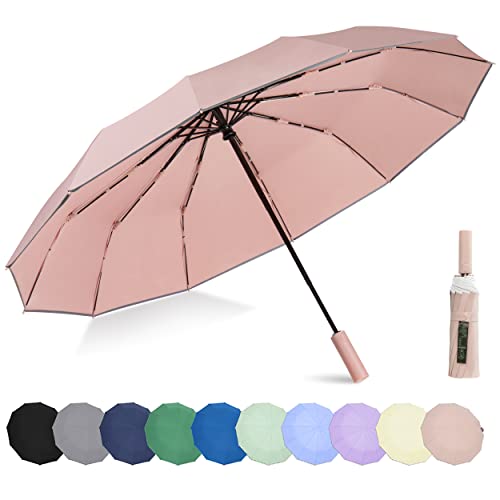 BAODINI Umbrella for Rain Windproof Medium Size Automatic Compact Umbrella for Men-Women's Big Umbrella for Car Backpack