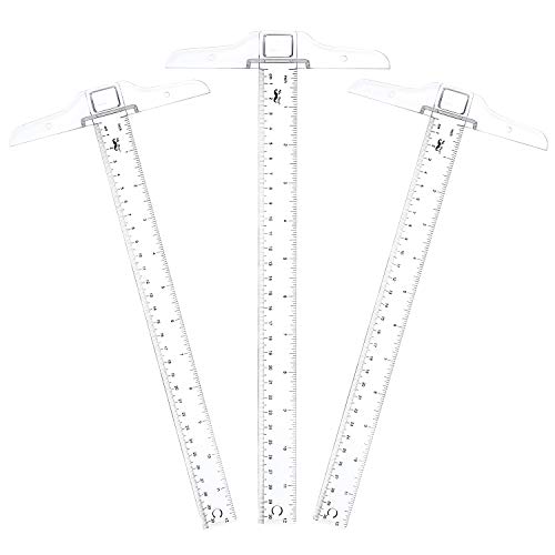 Mr. Pen- 12 Inches Plastic 3 Pack, T Square Ruler, Transparent, Drafting T Square, T Ruler for Crafting, Clear