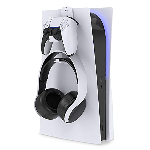 Hanger Holder for PS5 Headset, for PS5 Controller and Headphone Holder Stand for Xbox Series X, for Xbox one, for PS5, for PS4, for PS3, for Switch, Gamepad, Steam & More, Stay Organized No Screws
