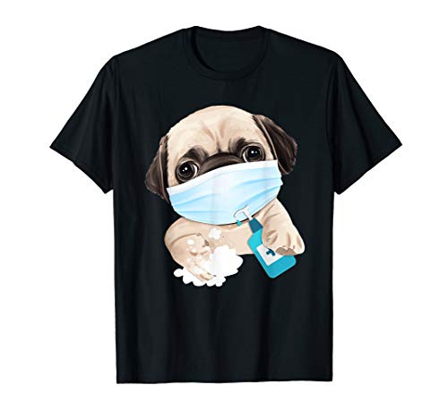 Pug Dog Lover Face Mask Health Flu Cold Cute Pug Gift T-Shirt