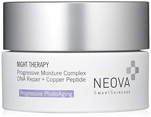 NEOVA SmartSkincare Night Therapy Moisturizer with fortifying nutrition, DNA Repair and Copper Tripeptide for overnight recovery.
