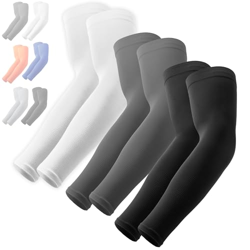 OutdoorEssentials UV Sun Protection Arm Sleeves - Cooling Compression Arm Sleeve - Sports & UV Arm Sleeves for Men & Women