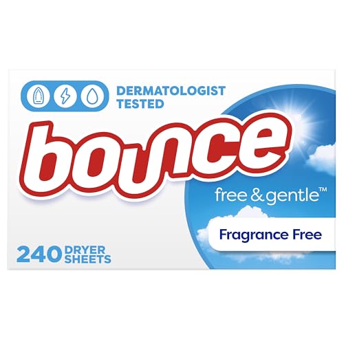 Bounce Fabric Softener Dryer Sheets Free & Gentle 240CT