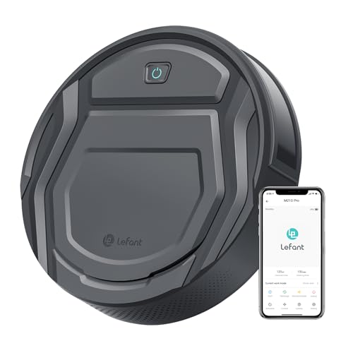 Lefant M210 Pro Robot Vacuum Cleaner, Tangle-Free 2200Pa Suction, 120 Min Runtime, Self-Charging Robotic Vacuum, Slim, Quiet, WiFi/APP/Alexa, 6 Cleaning Modes Good for Pet Hair, Hard Floors