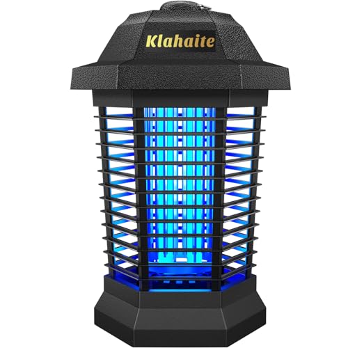 Klahaite Bug Zapper Outdoor Electric, Mosquito Zapper Indoor, Fly Zapper, Fly Trap, Insect Trap for Garden Backyard Patio, Black